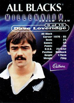 1999 Cadbury Millennium Dream Team #9 Dave Loveridge Front